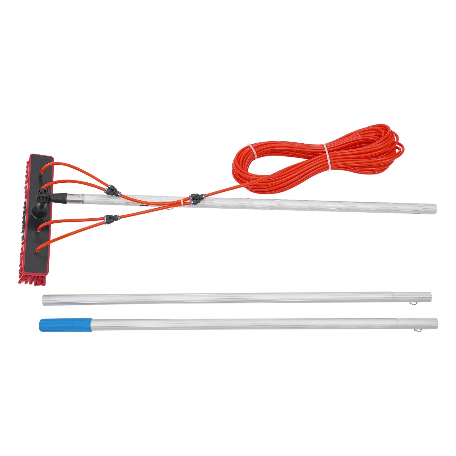 Long Reach Solar Panel Cleaning Brush Kit Outdoor Window Clean Water-Fed Rod Set