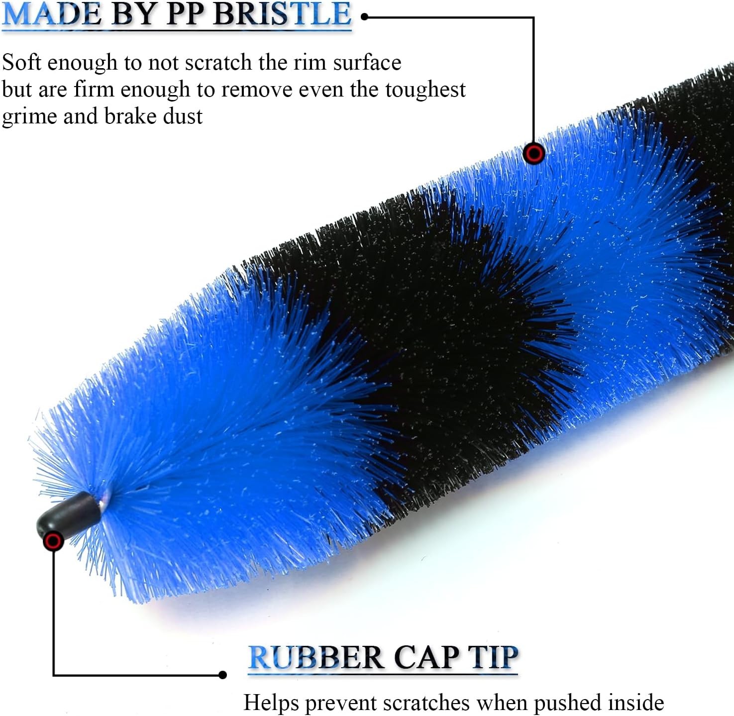 Soft Bristle Tire Scrub Brush for Efficient Wheel Detailing – Lightweight Design