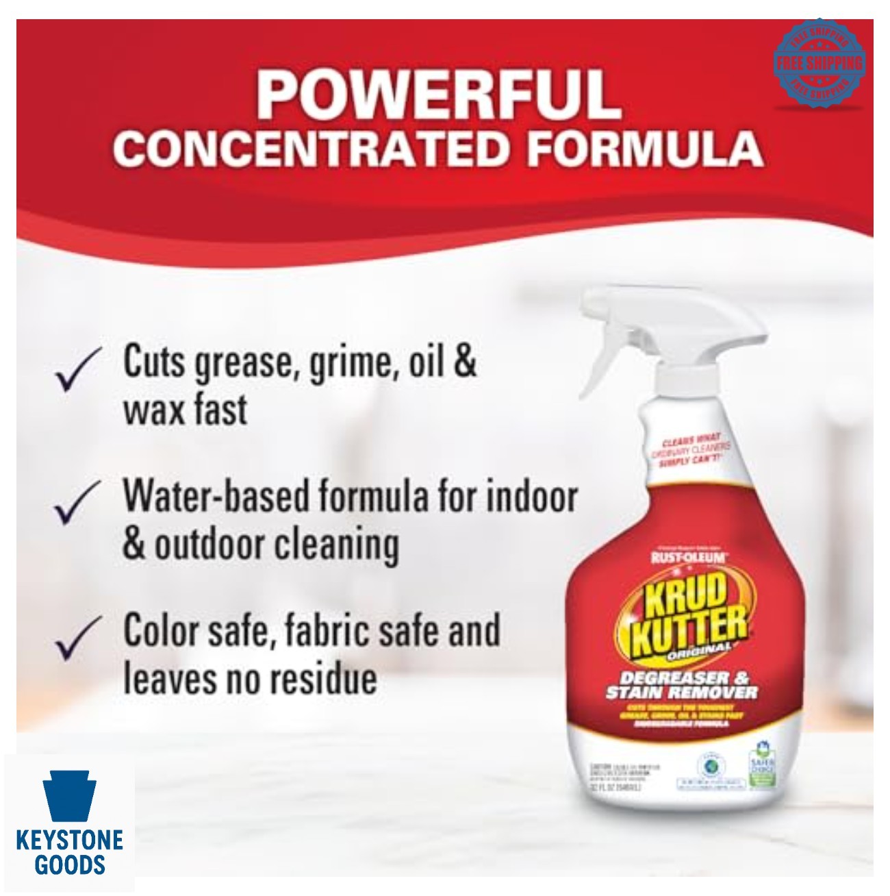 Cleaner Degreaser Spray 32 oz Multi-Surface Biodegradable Water Based Grease