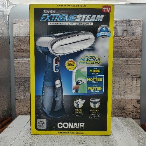 Conair Handheld Garment Fabric Steamer Turbo ExtremeSteam GS38R Open Box -New
