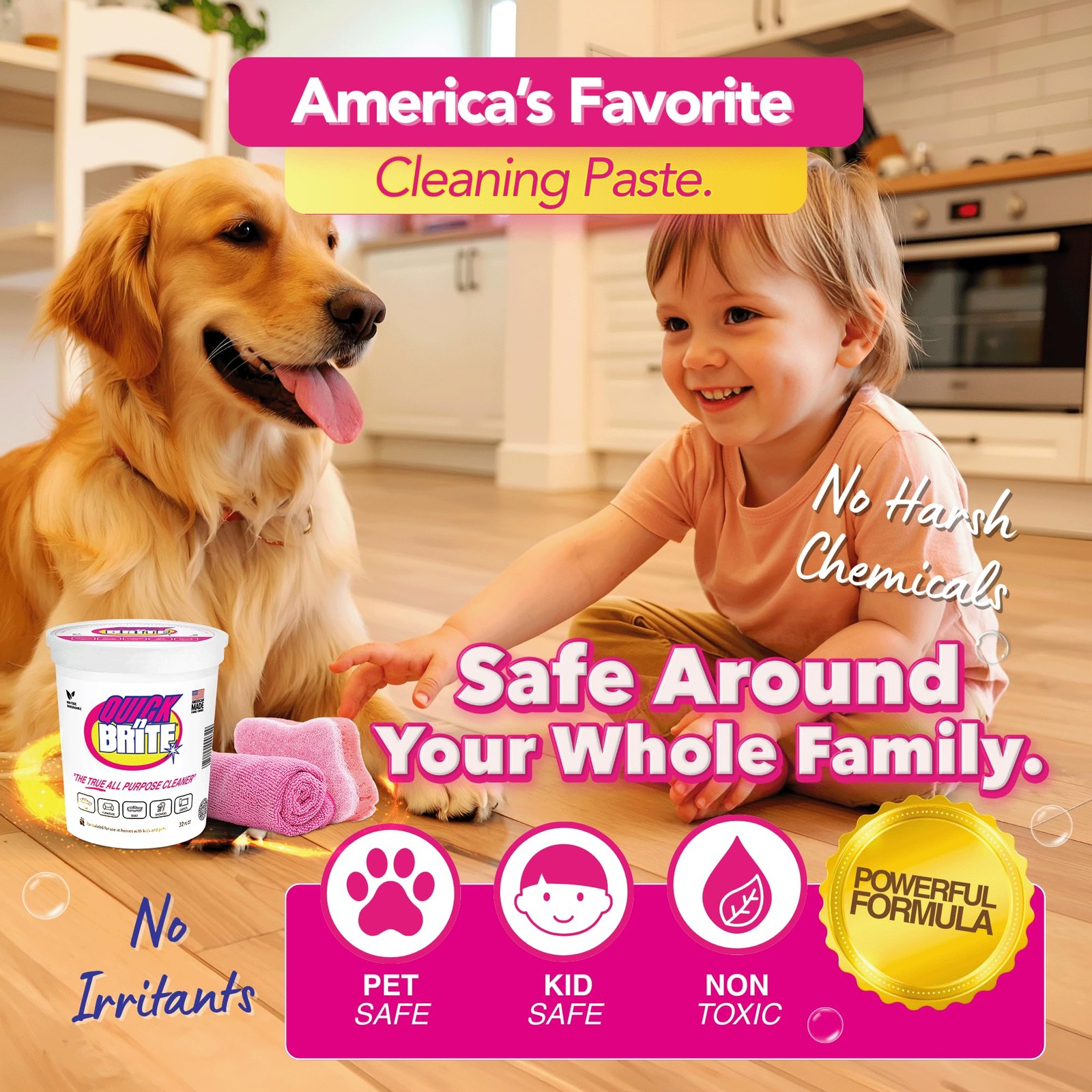 All Purpose Cleaning Paste – Miracle Cleaner for Tough Stains, Biodegradable,…