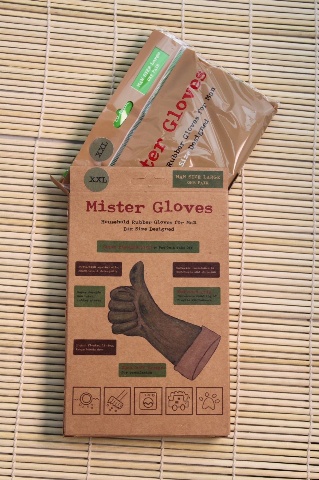 Mister Gloves Household Rubber Gloves for Mr. Men for Clean,Big XL ,Non-Latex