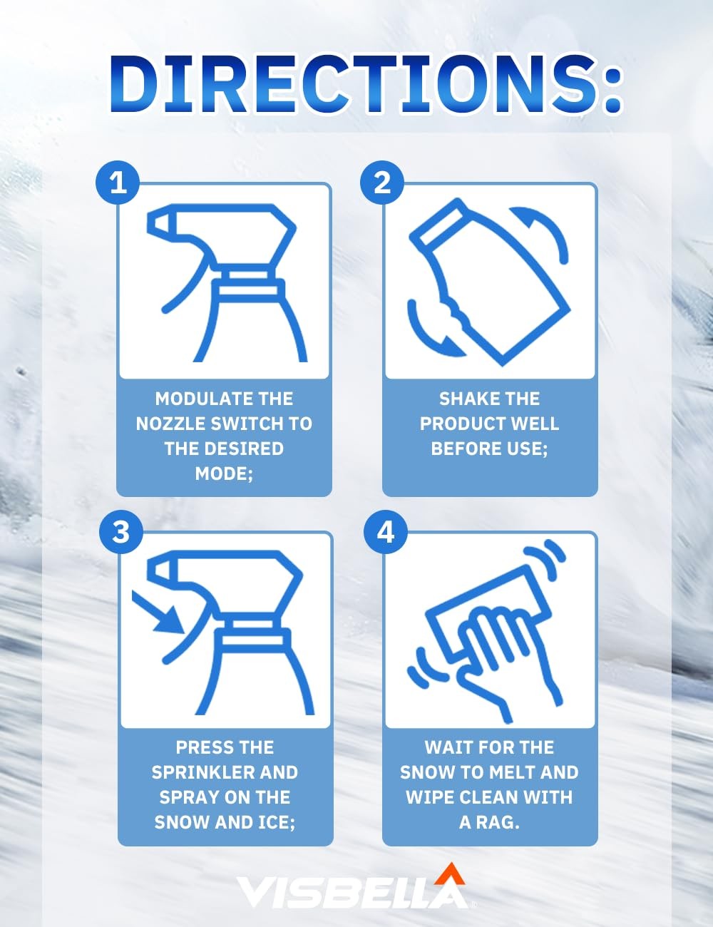 De-Icer Spray for Windshield & Wipers Extreme Winter Protection Melts Ice & F…