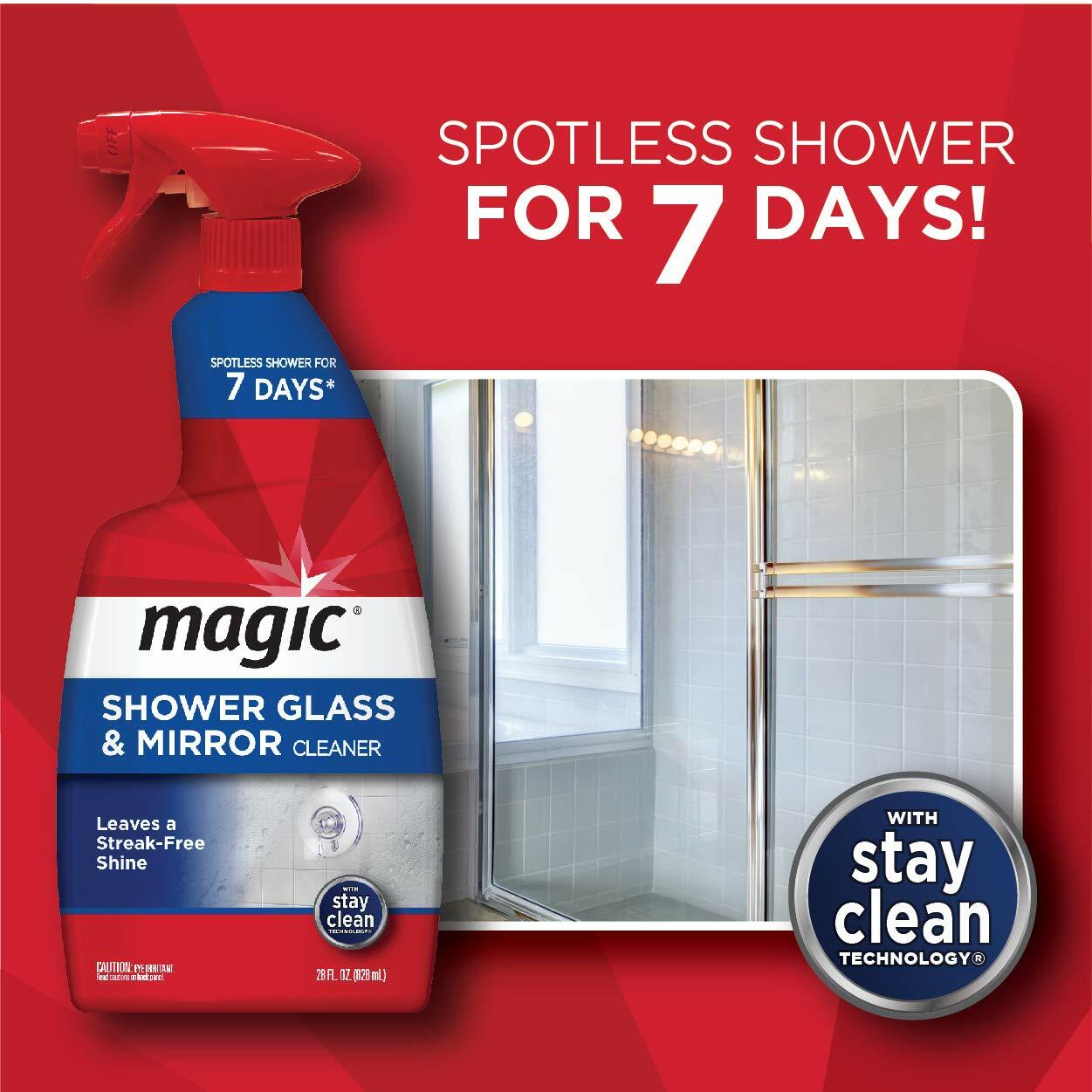 Magic® SHOWER GLASS MIRROR Mold Stains CLEANER ~ Fog-Free & Spotless For 7 Days