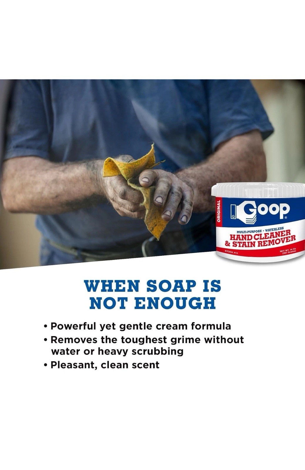 GOOP 14 Oz Biodegradable Hand Cleaner 12-Pack – Non-Toxic, Lanolin, Spot-Out