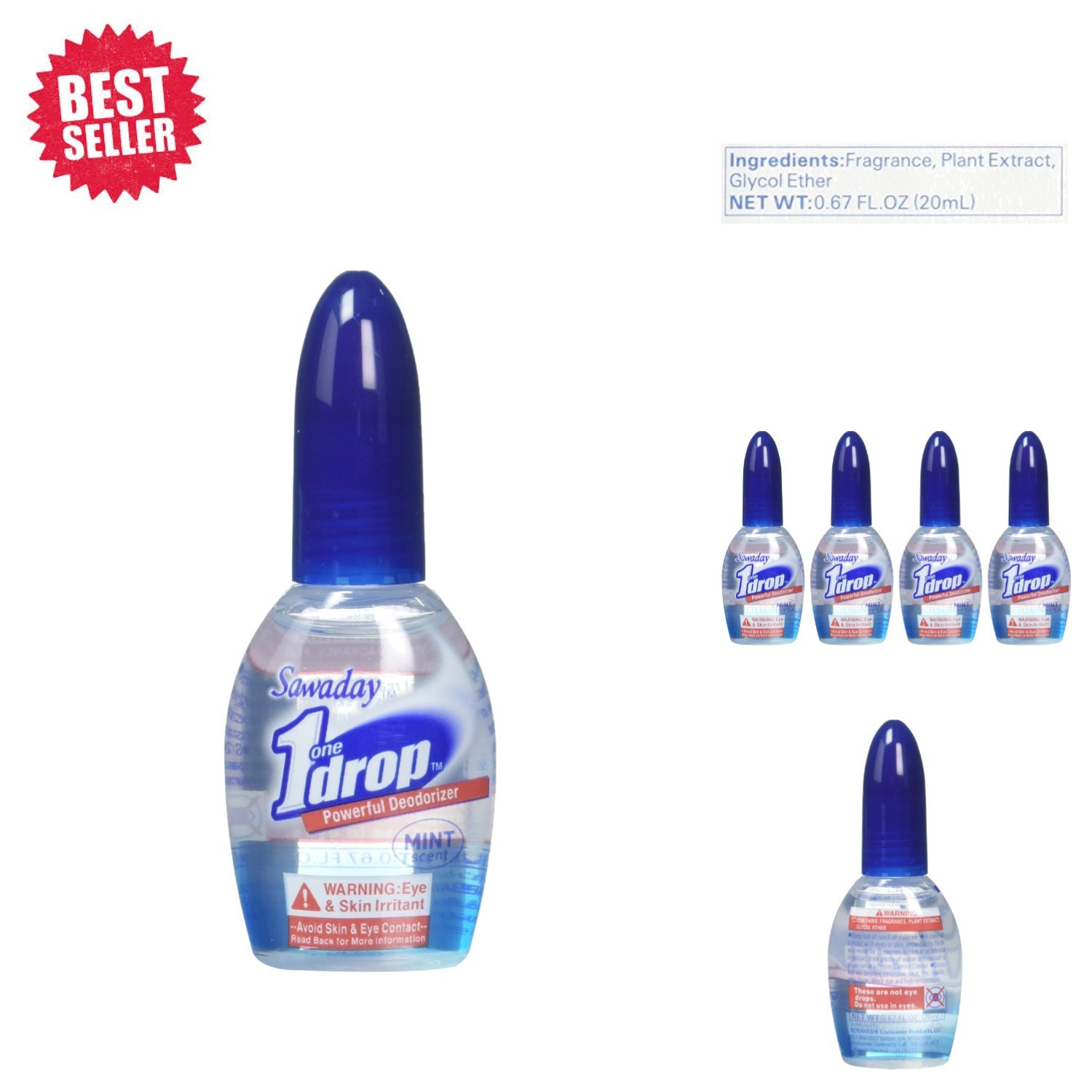 One-Drop Powerful Bathroom Deodorizer – Pack of 4 Bottles for Lasting Freshness