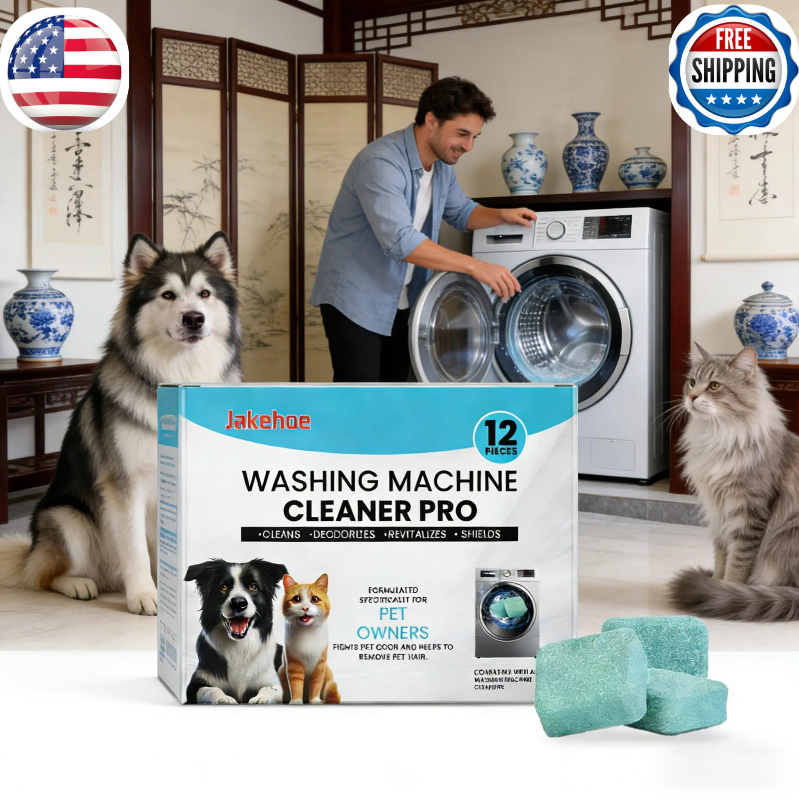 Uproot Clean Washing Machine Cleaner Tablets – 12 Pack