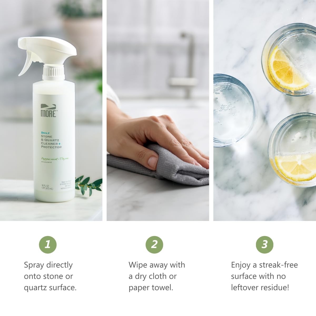Stone & Quartz Cleaner & Protector – Water-Based Formula for Natural Surfaces (1