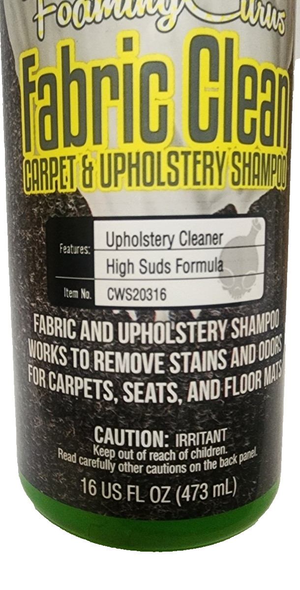 Chemical Guys Foaming Citrus Fabric Clean, Carpet and Upholstery Cleaner – Car C