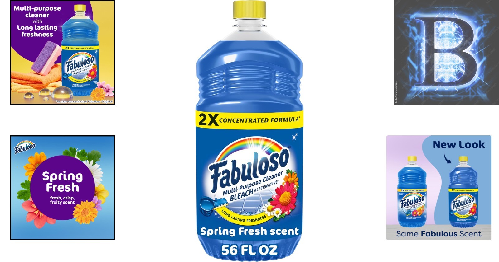 Multi-Surface Cleaner – 56 Fl Oz, Long-Lasting Spring Fresh Scent & Residue-Free