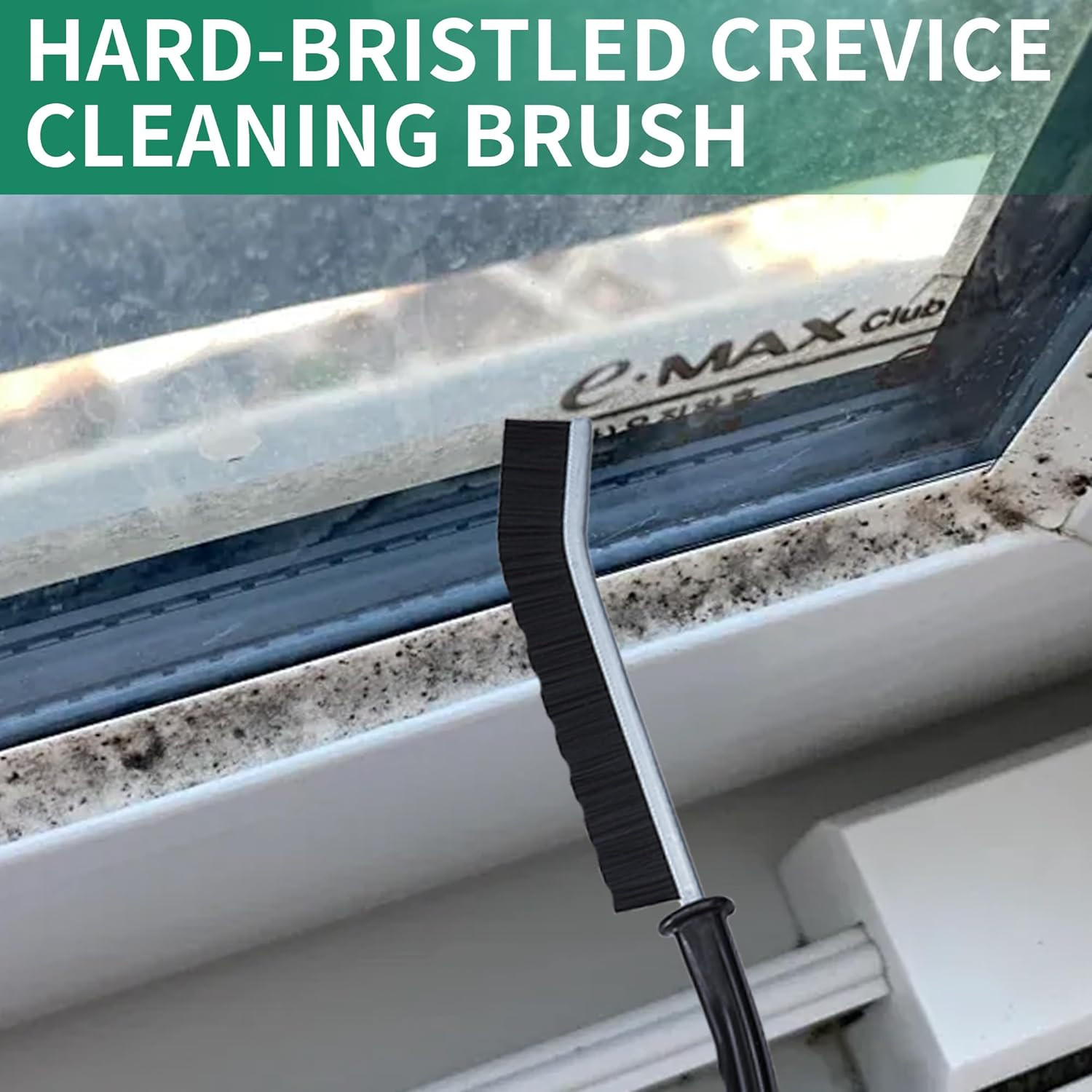 6-Pack Hard Bristle Crevice Cleaning Brush, Best Tool for Cleaning Grout, Gaps
