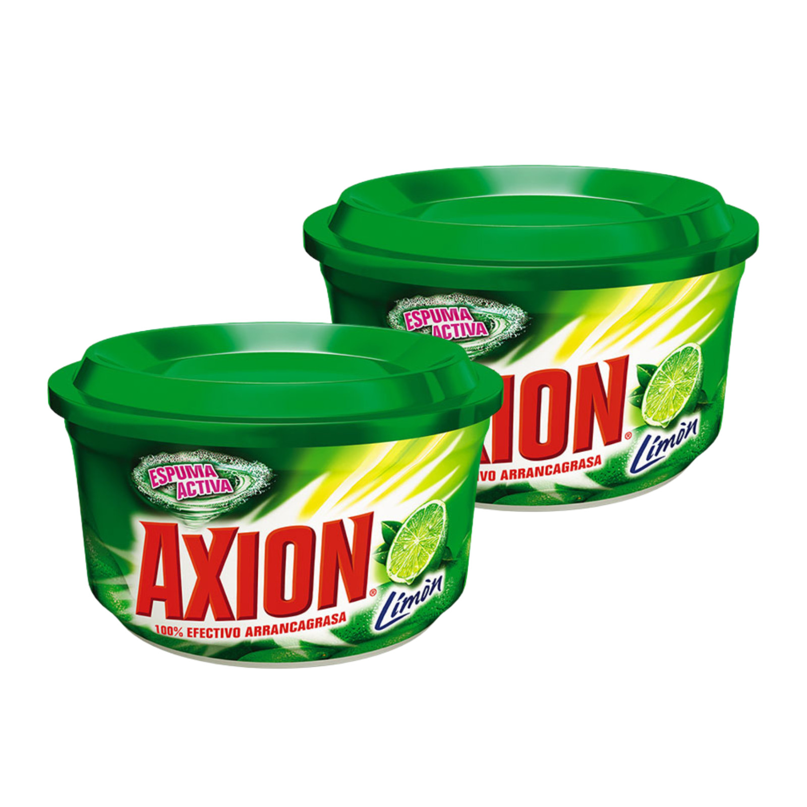 AXION LAVAPLATOS El Verdadero Arrancagrasa LIMON 425g (Pack of 2)