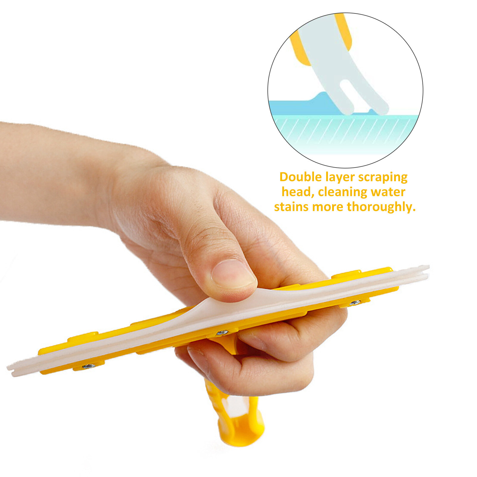 2X Window Squeegee Shower Cleaner Car Home Glass Wash Water Wiper Silicone Blade