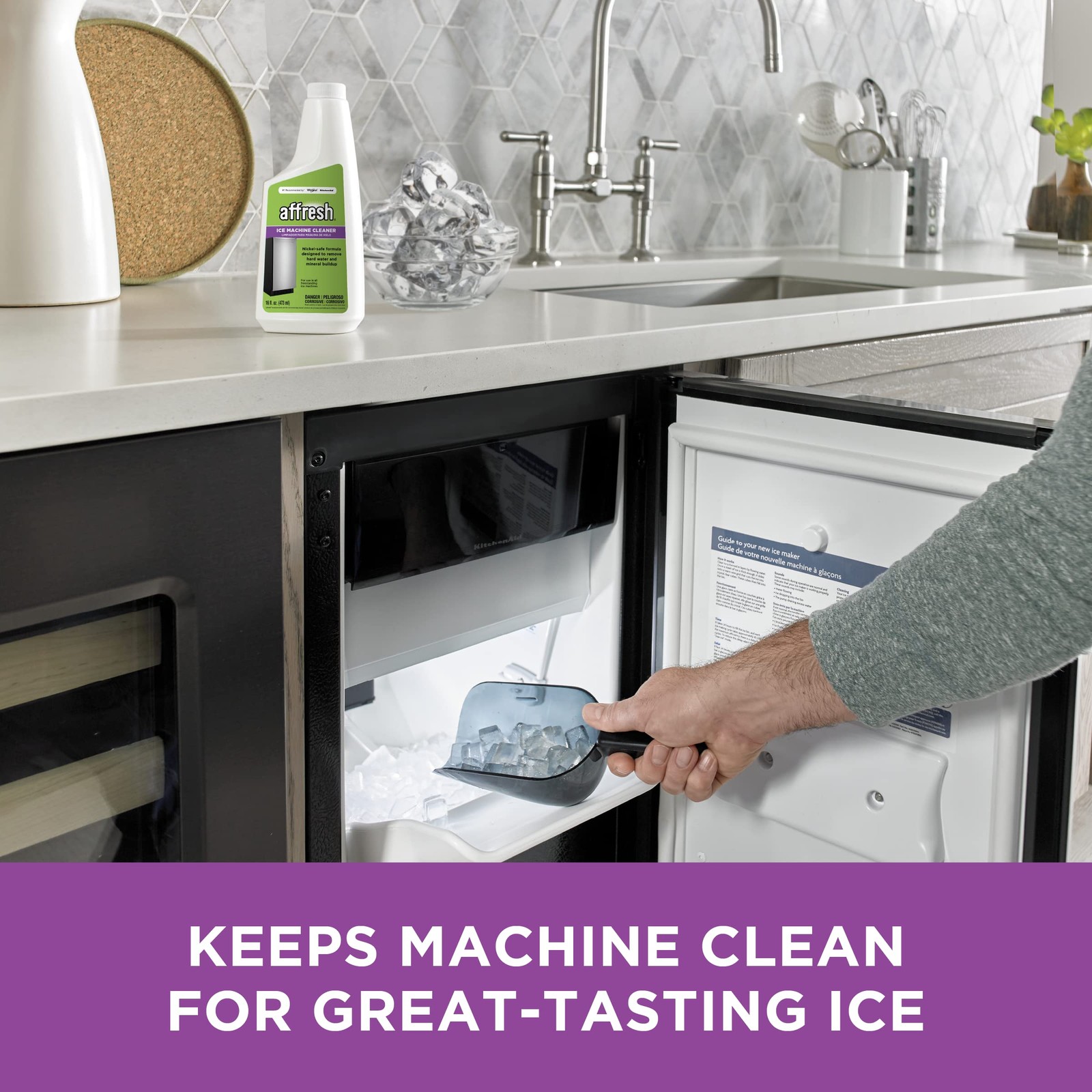 Ice Machine Cleaner, Helps Remove Hard Water and Mineral Buildup for Great-Ta…