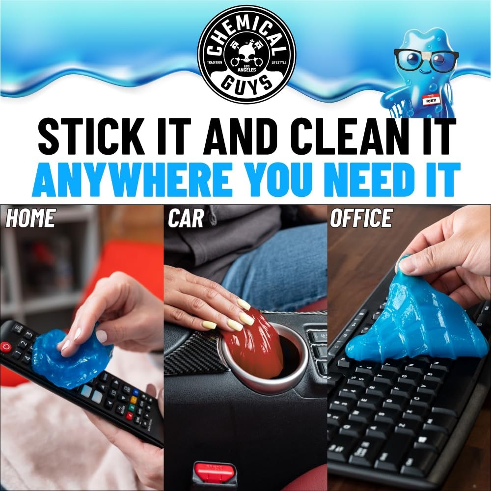Chemical Guys Sticky Icky Car Cleaning Gel, Green Apple & Sweet Strawberry Scent