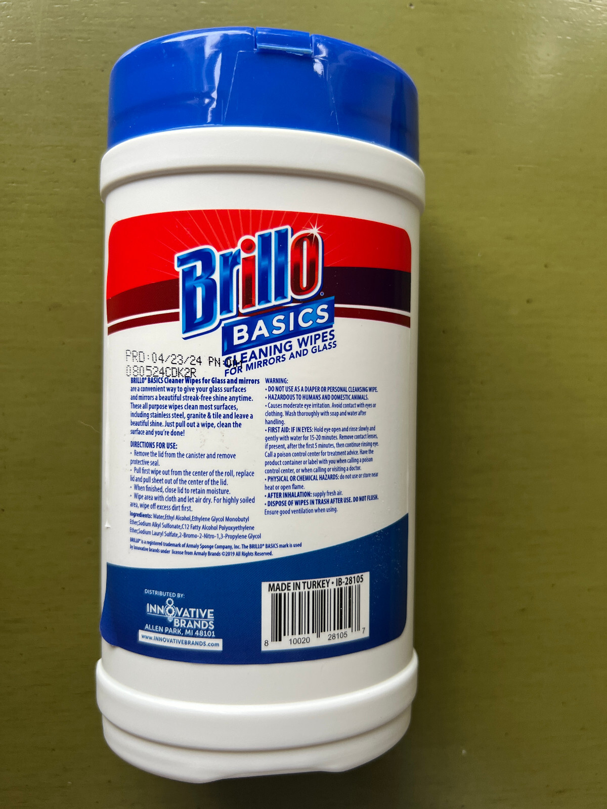 Brillo Basics Cleaning Wipes For Mirrors and Glass Windows 40ct *NEW*