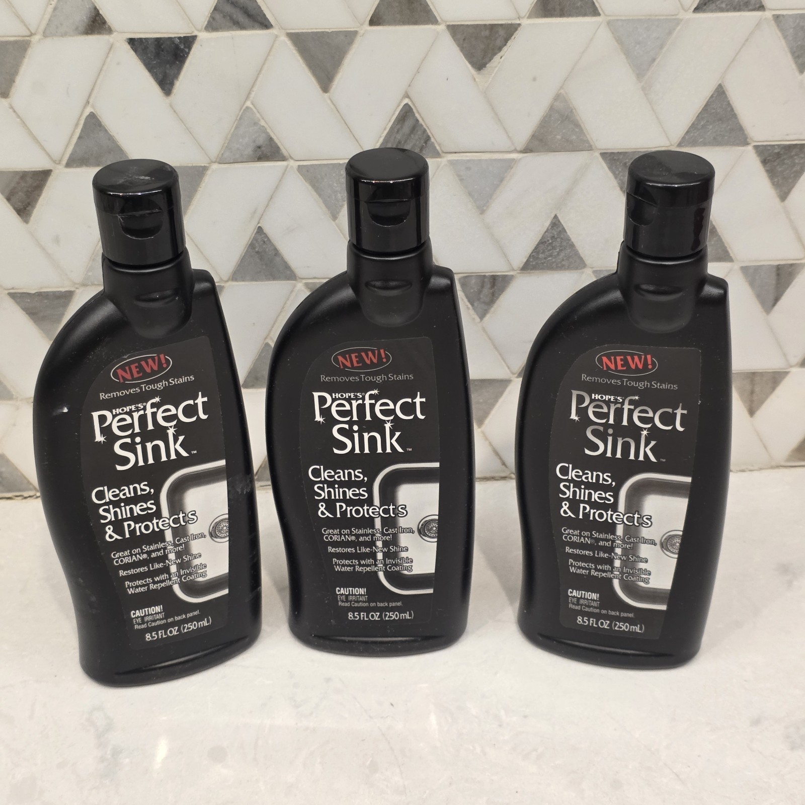 Lot Of 3 Perfect Sink Cleaner and Polish Cast Iron, Corian, Composite 8.5 Fl Oz
