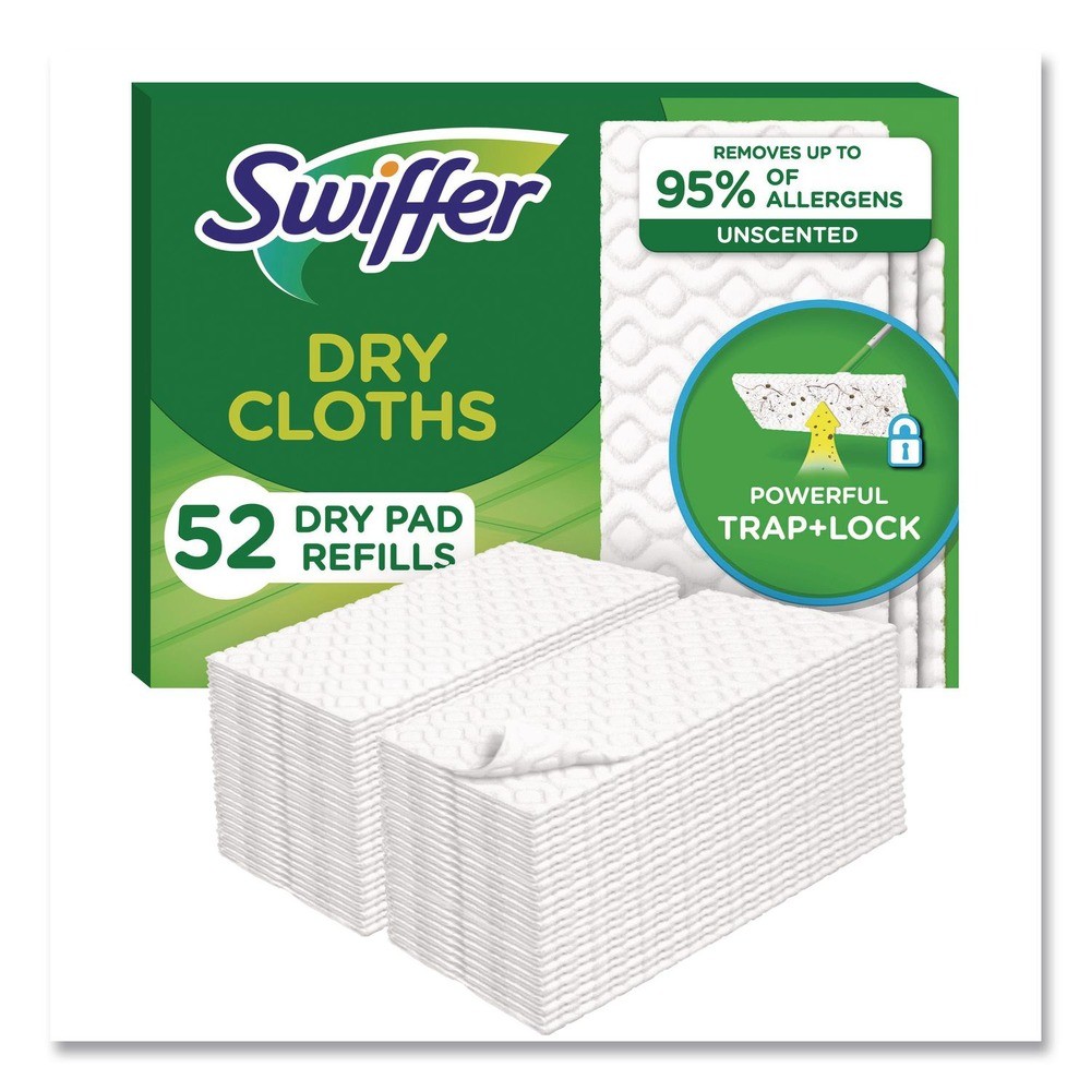 Swiffer 81216 10.4 in. x 8 in. Dry Refill Cloths – White (156/Carton) New
