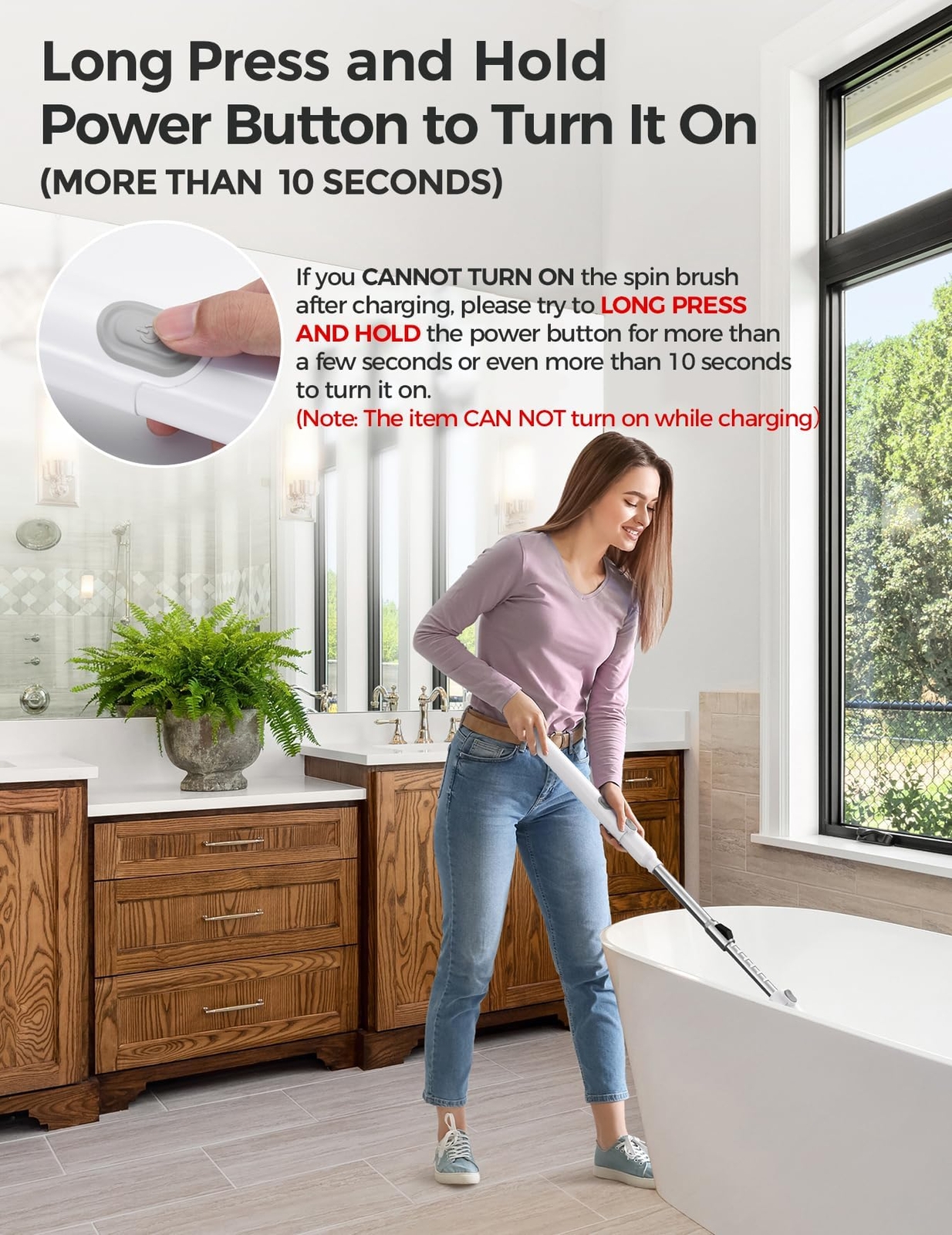 Electric Spin Scrubber Kh8 Upgrade Cordless Shower Scrubber 8 Replacement Head 1