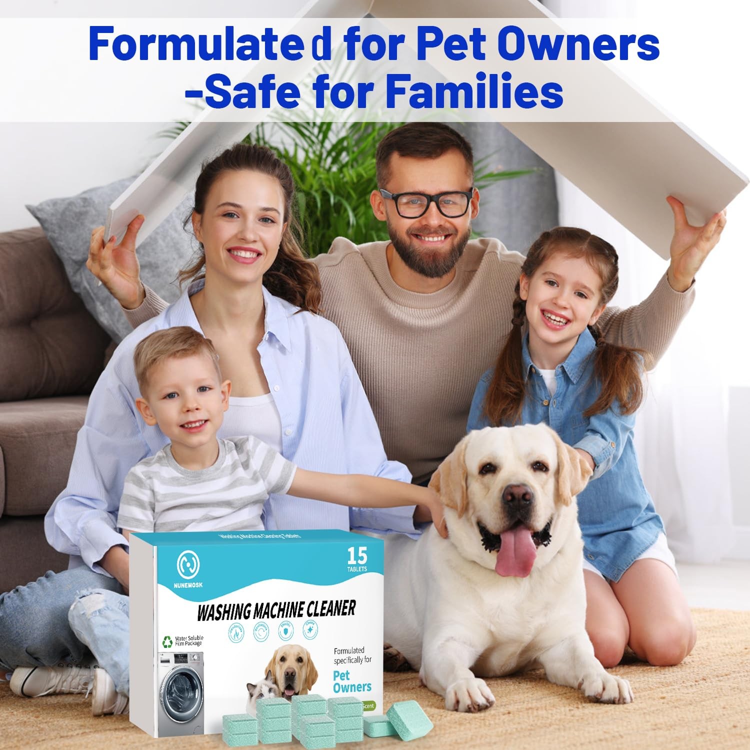 Washing Machine Cleaner -15 Pack, Formulated for Pet Owners | Compatible with…