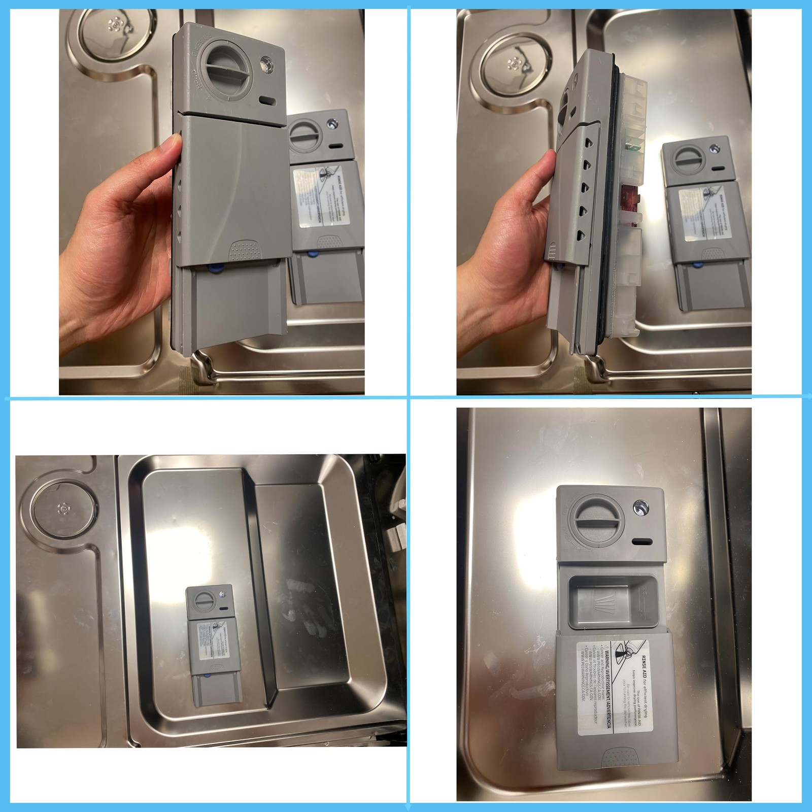 DD59-01002A Dishwasher Detergent & Rinse Aid Dispenser Assembly 7.7″x3.3″x2.2″