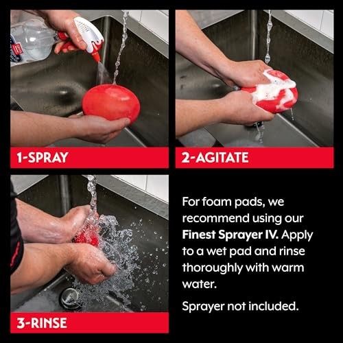 Microfiber and Foam Pad Cleaner, Removes Polish, Wax, 128 Fl Oz (Pack of 1)