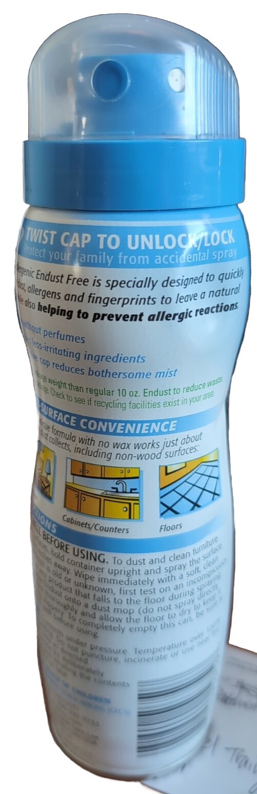 Endust Fragrance Free Hypo-Allergenic Dusting and Cleaning Spray,