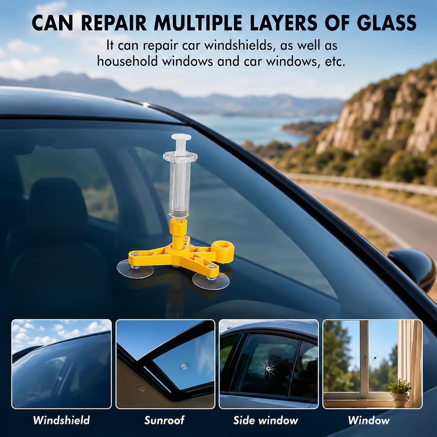 Auto Glass Nano Repair Fluid Car Windshield Resin Scratch Crack Fix Tool Kit