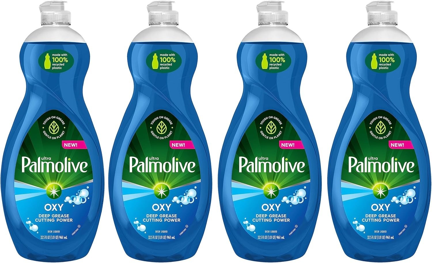 Phosphate-Free Ultra Dish Soap – 32.5 Fl Oz, Pack of 4 for Powerful Cleaning