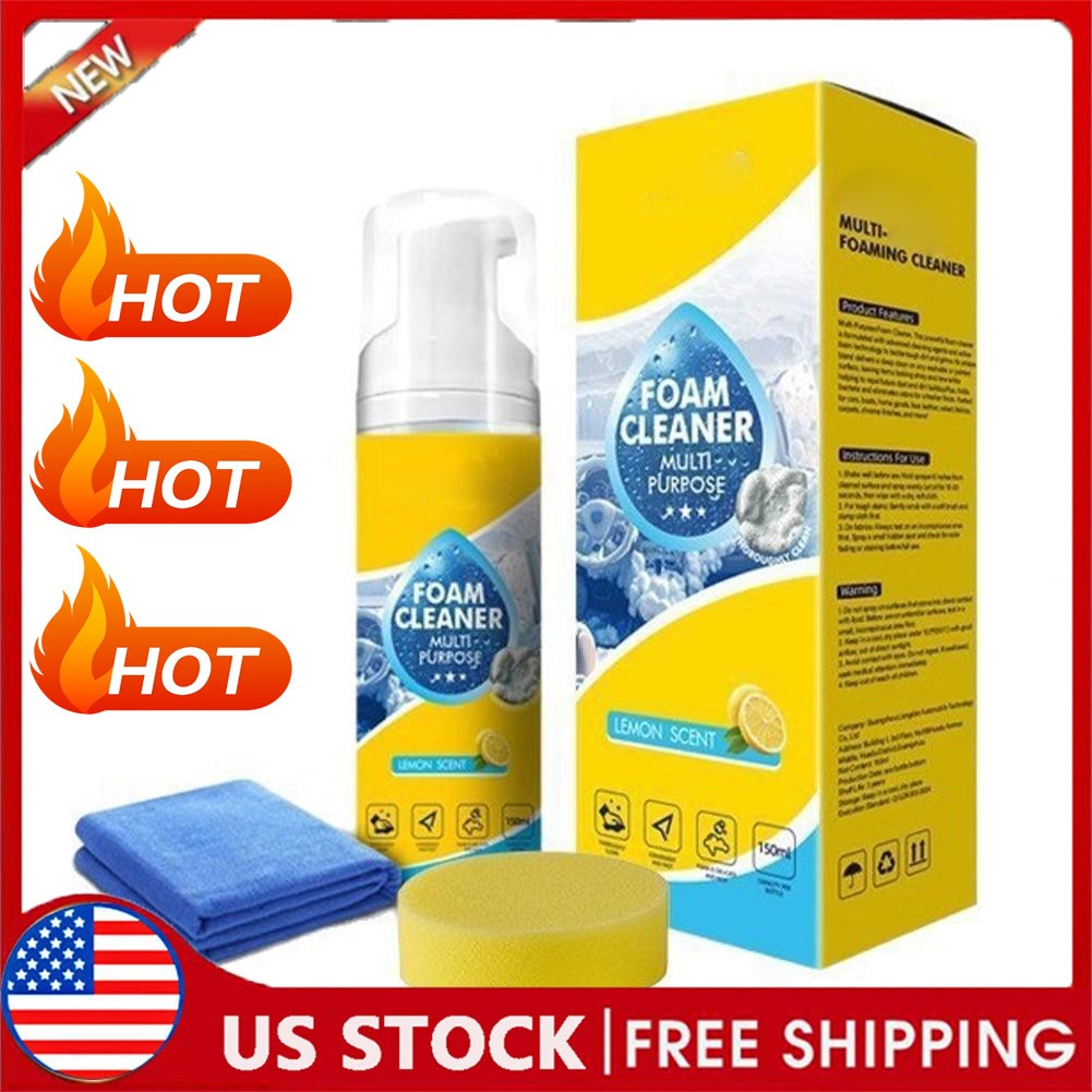 4-in-1 Multi-Enzyme Foam Cleaner, Deep Cleaning Spray for Car Kitchen Bathroom