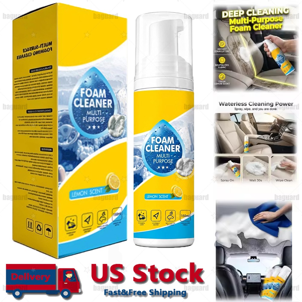 4-in-1 Multi-Enzyme Foam Cleaner, All-Purpose Spray 5.07oz with Sponge & Towel