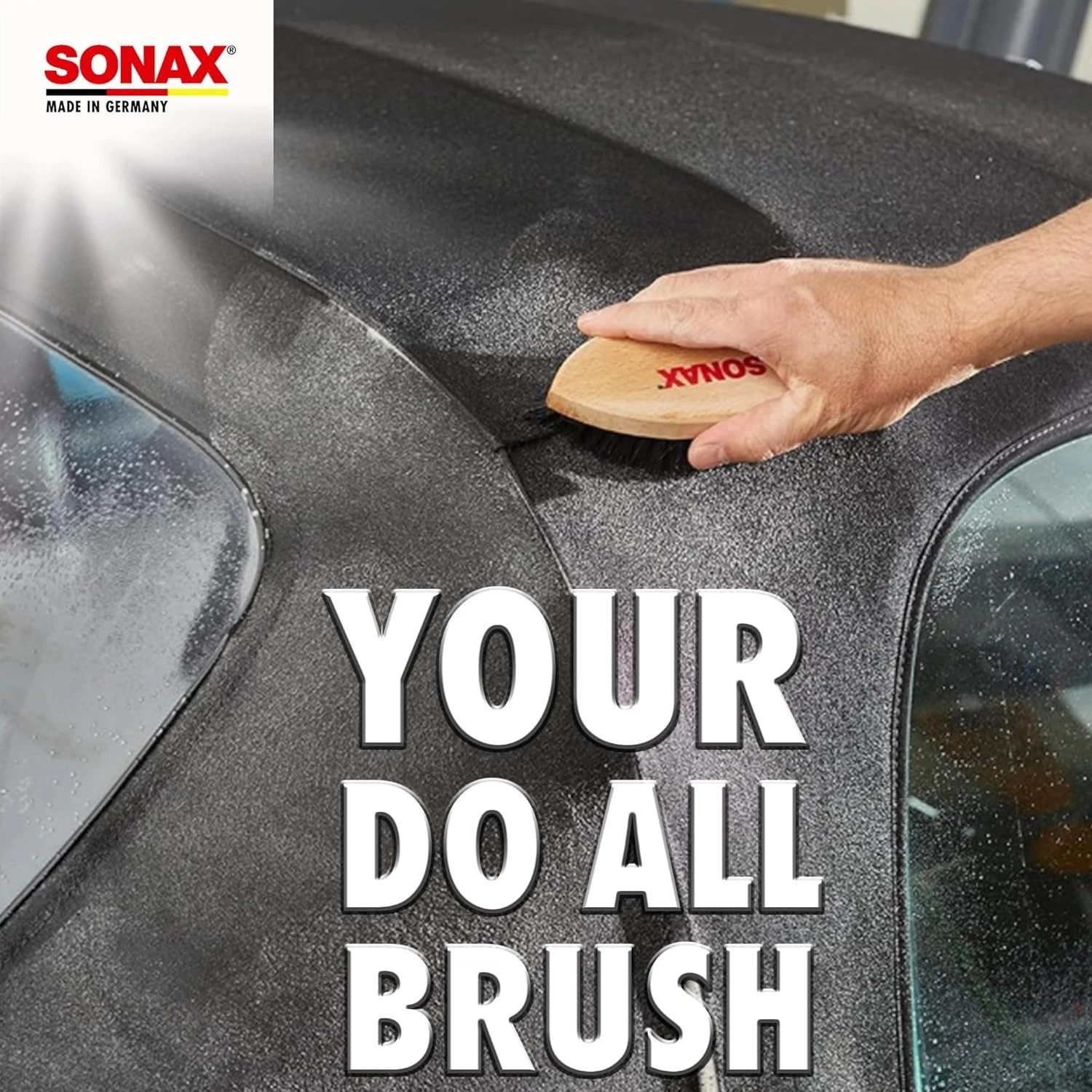 Ergonomic Textile & Leather Brush for Gentle Car Detailing – Portable & Durable