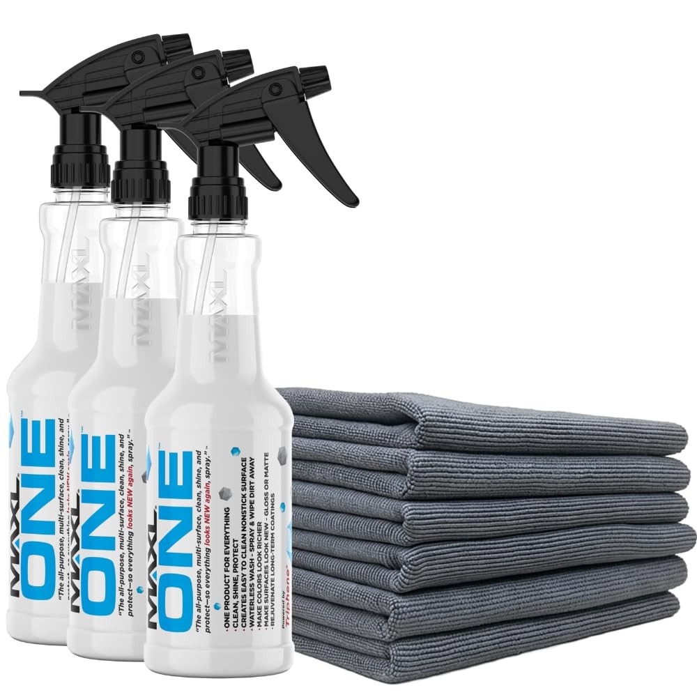 Car Spray with Triphene Technology, Quick Spray, 3, 20oz w 6 Micro Fiber Cloth