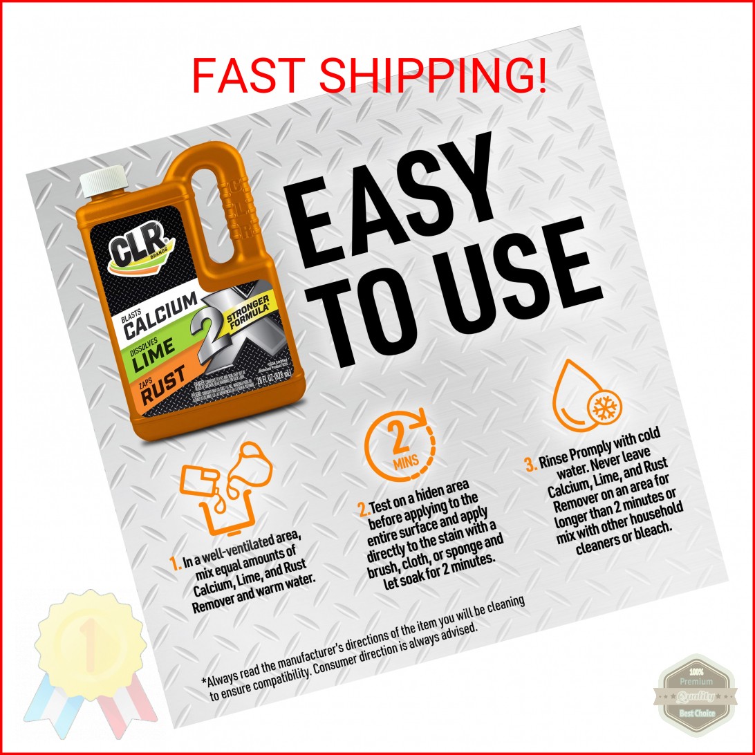 CLR Brands 2X Calcium Lime and Rust Remover – 28oz Jug
