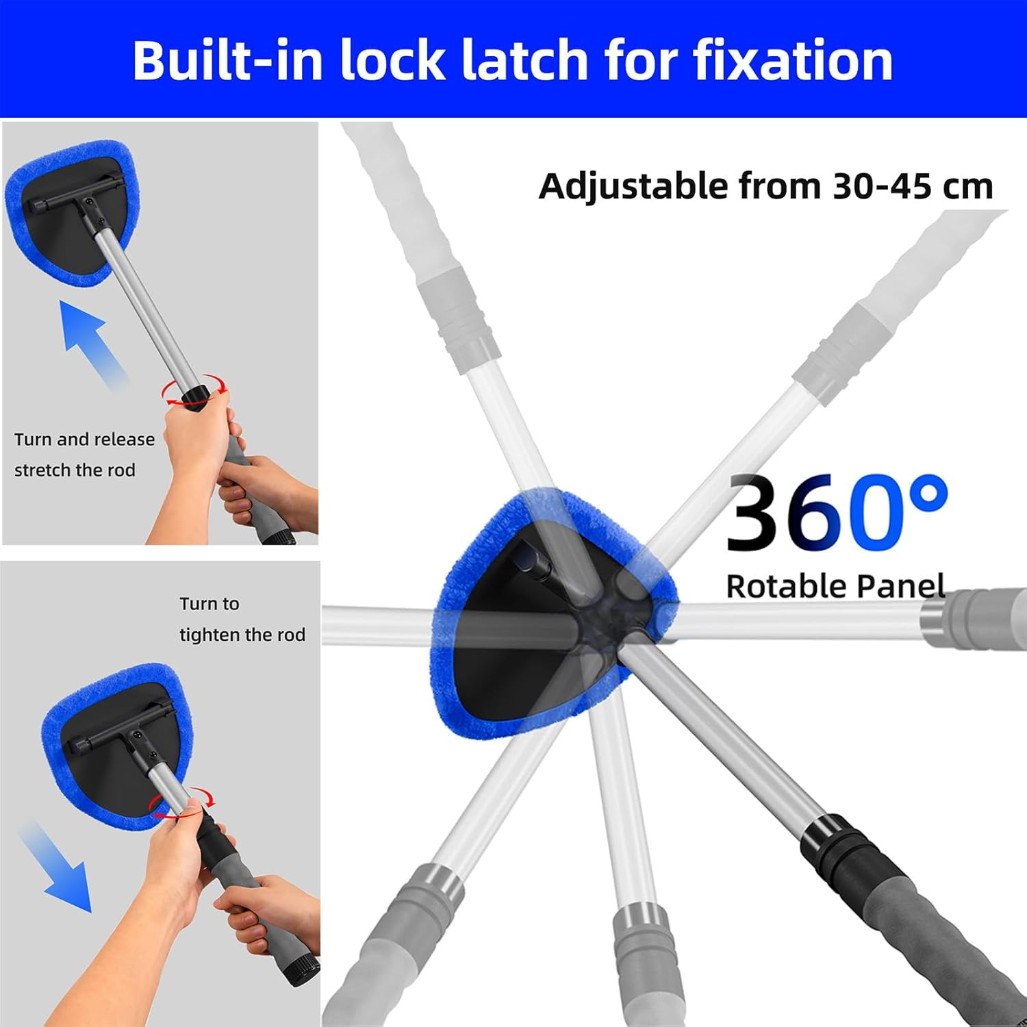 desin Windshield Cleaning Tool, Car Window Cleaner Windshield Cleaner with 4 Reu