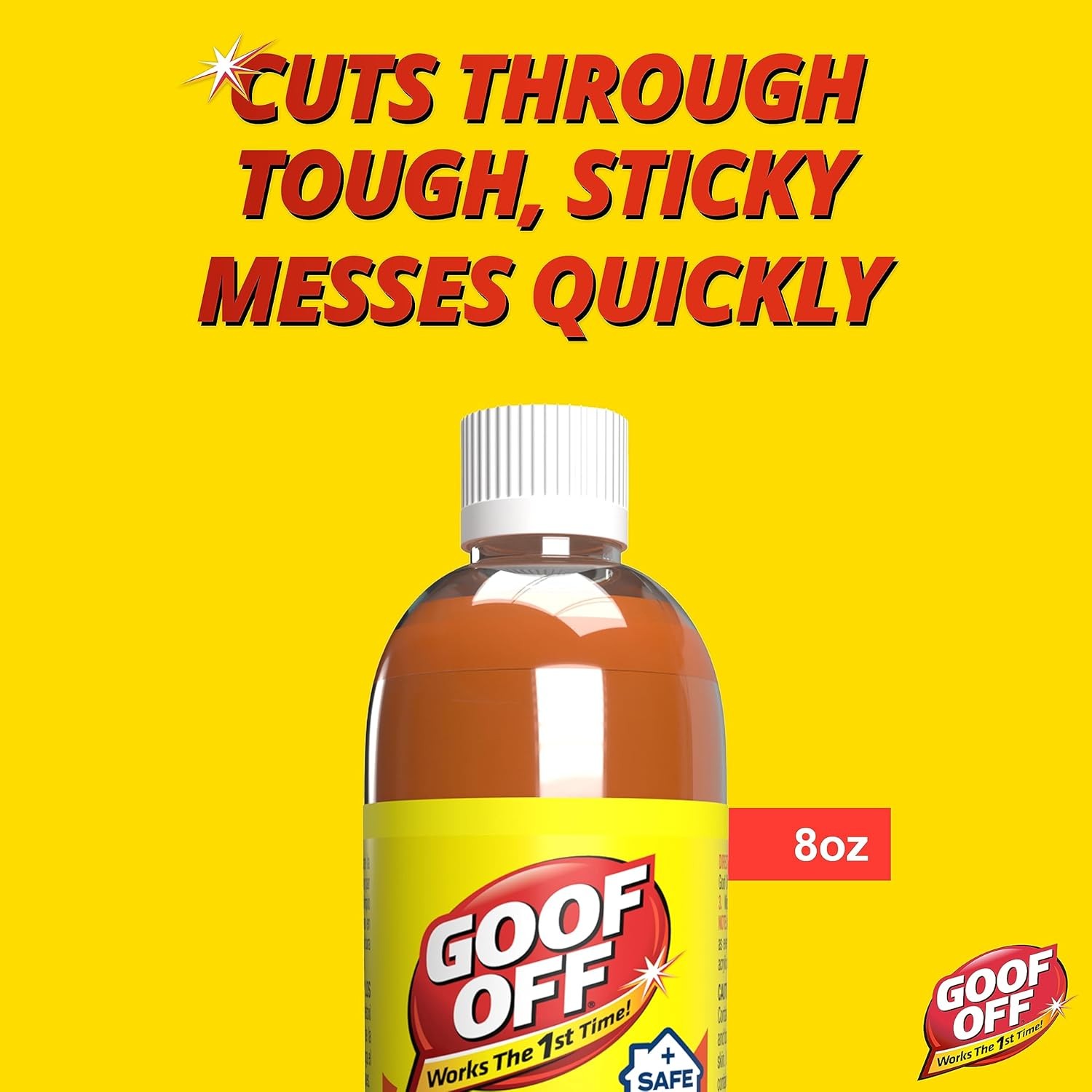 Goof Off Adhesive Gunk Remover, 8 fl. oz., Removes Stickers, Glue, Labels, Tape