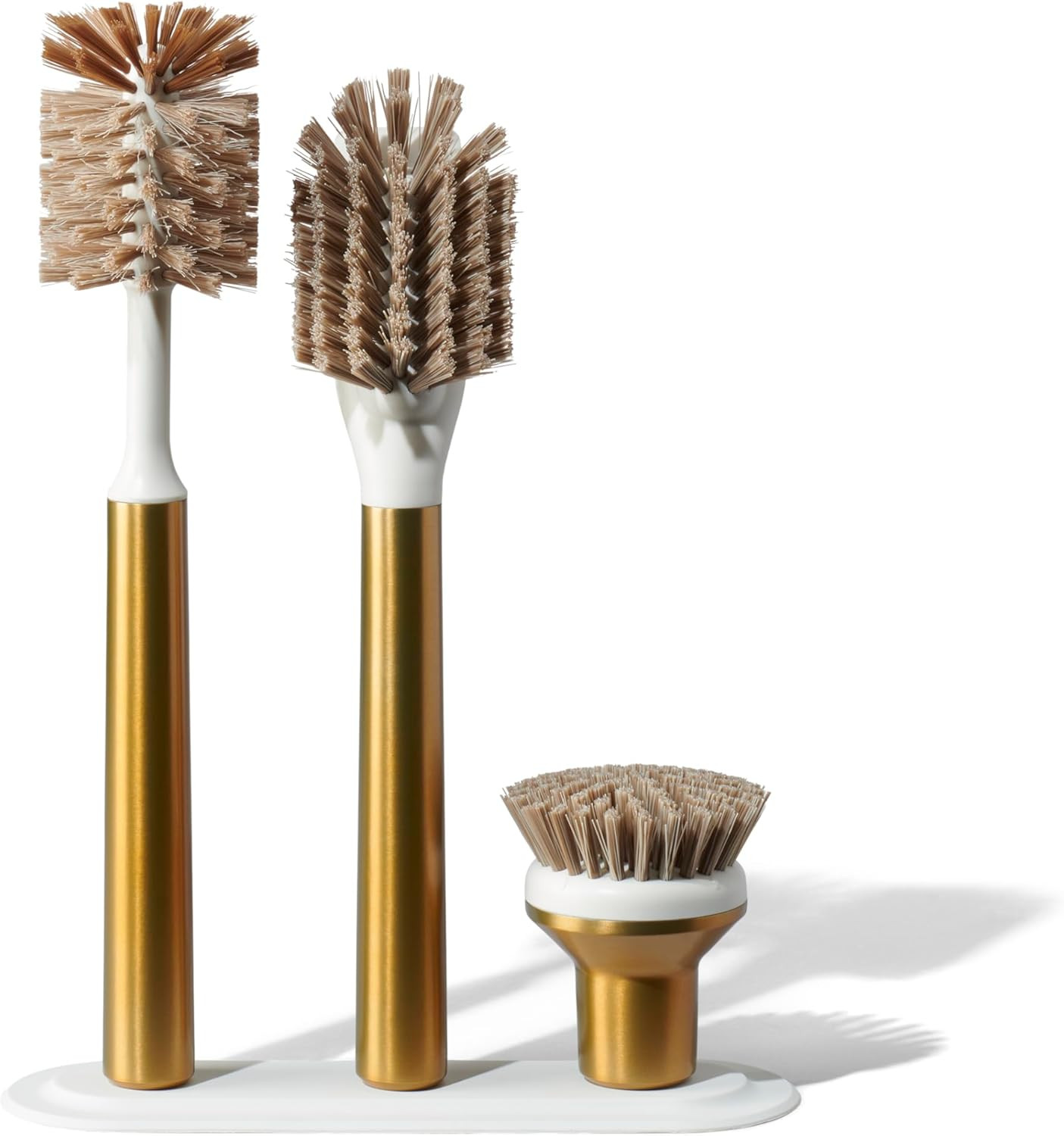 Ionic Brush Set, Magnetized to Stand Upright, Stainless Steel with Replaceable H