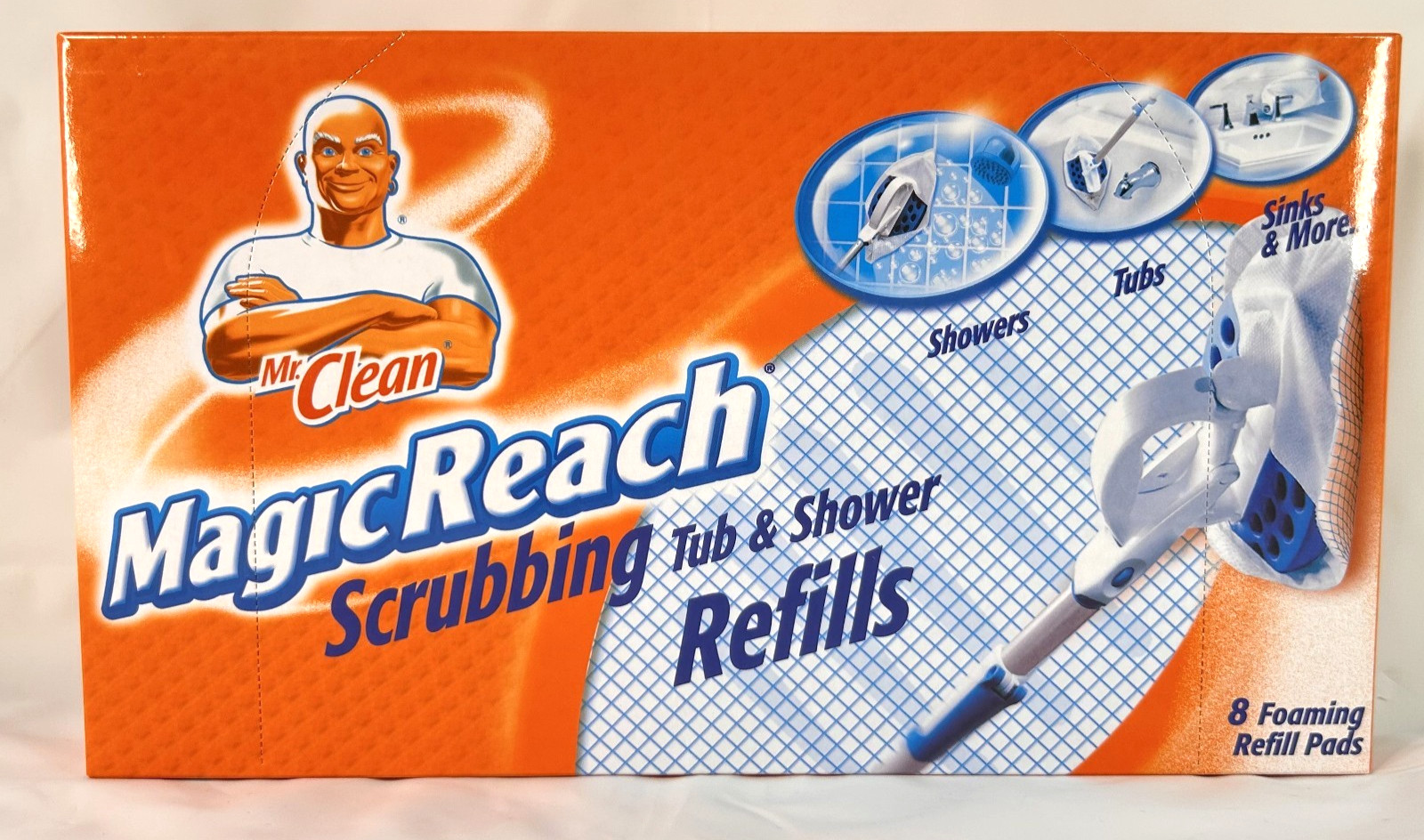 Mr. Clean Magic Reach Scrubbing Tub & Shower Refill 8 Foaming Pads 443863