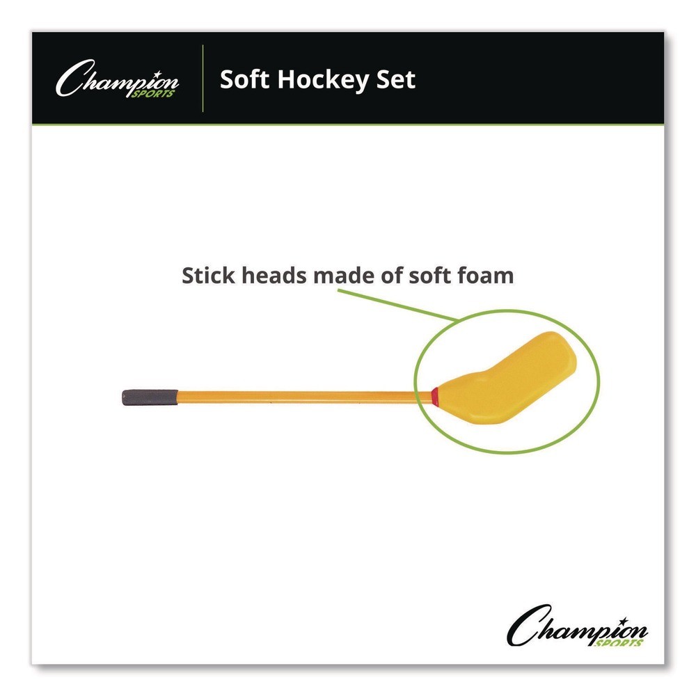 Champion Sports HS10SET 30 in. Sticks/7 in. Ball/4 in. Puck Hockey ST (1-ST) New