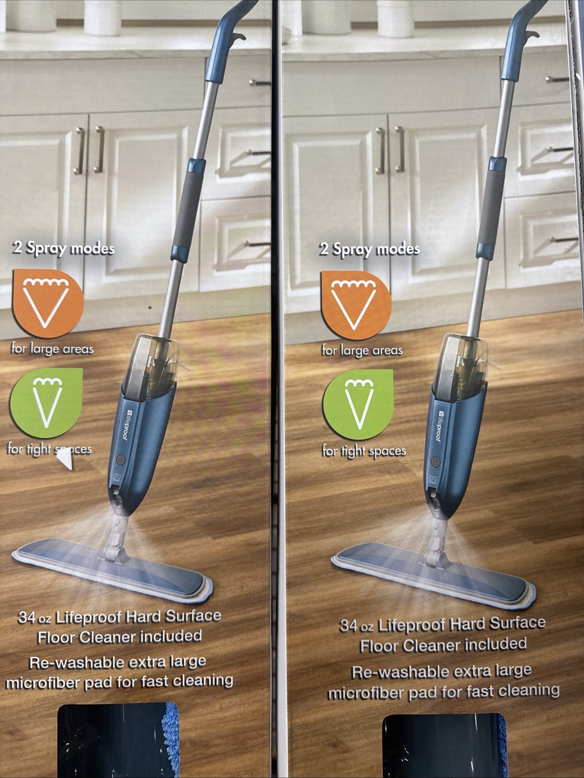 2X Lifeproof Hard Surface Floor Spray Mop For Laminate Vinyl Wood Tile