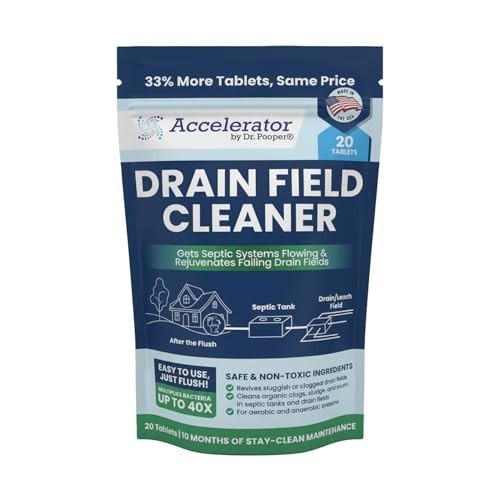 Dr. Pooper Drain Field Cleaner Tablets 20 Count Septic Tank Treatment