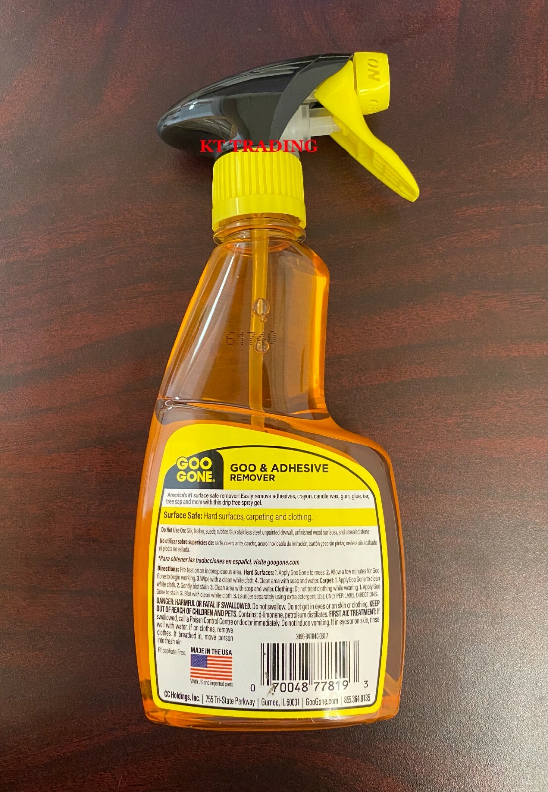 GOO GONE Original ADHESIVE Glue Gum Remover ~ Fresh Citrus & Surface Safe 12Oz