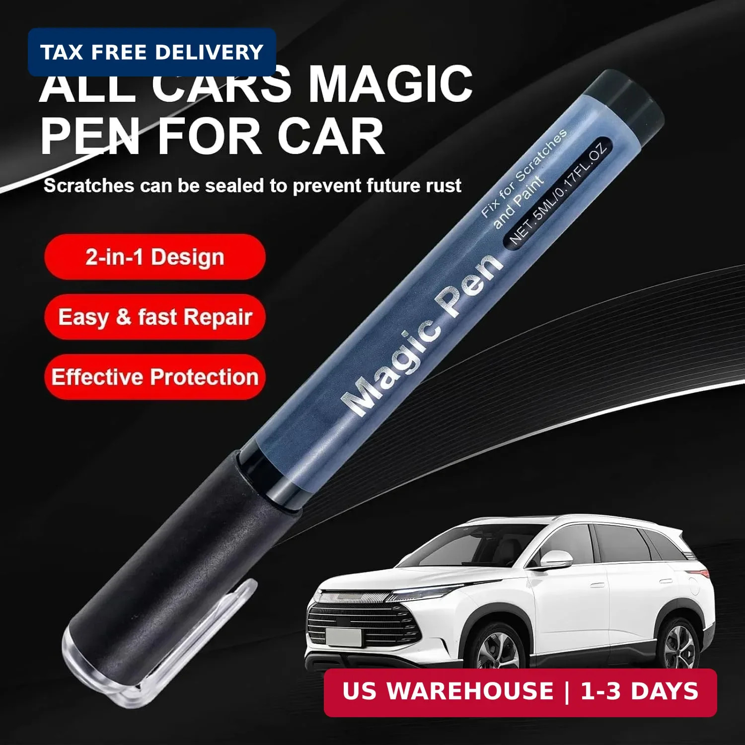 Magic Car Scratch Removal Pen, New Car Magic Scratch Remover Pen, Cars Pens Scra