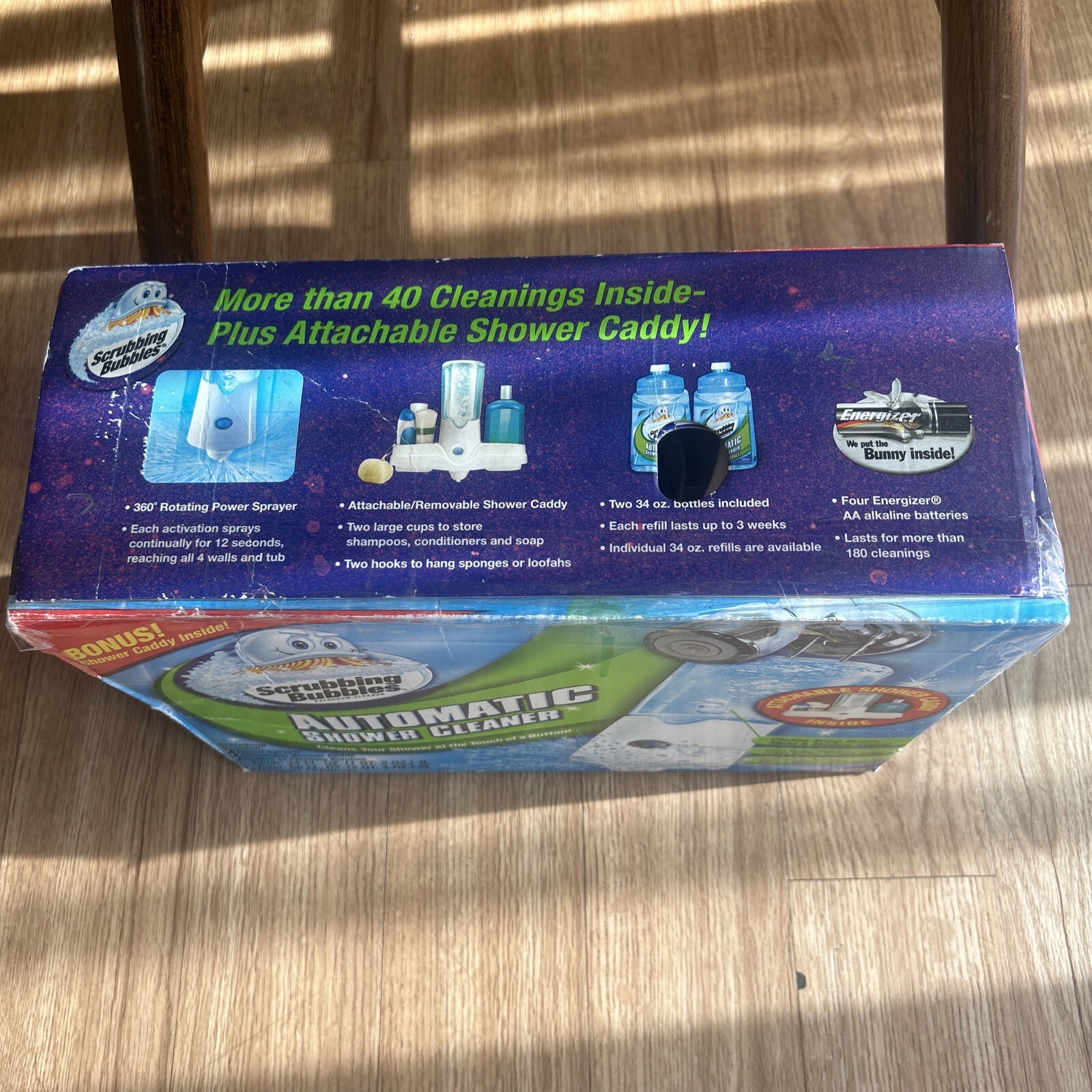 Scrubbing Bubbles Automatic Shower Cleaner Kit Shower Caddy 2 Refills