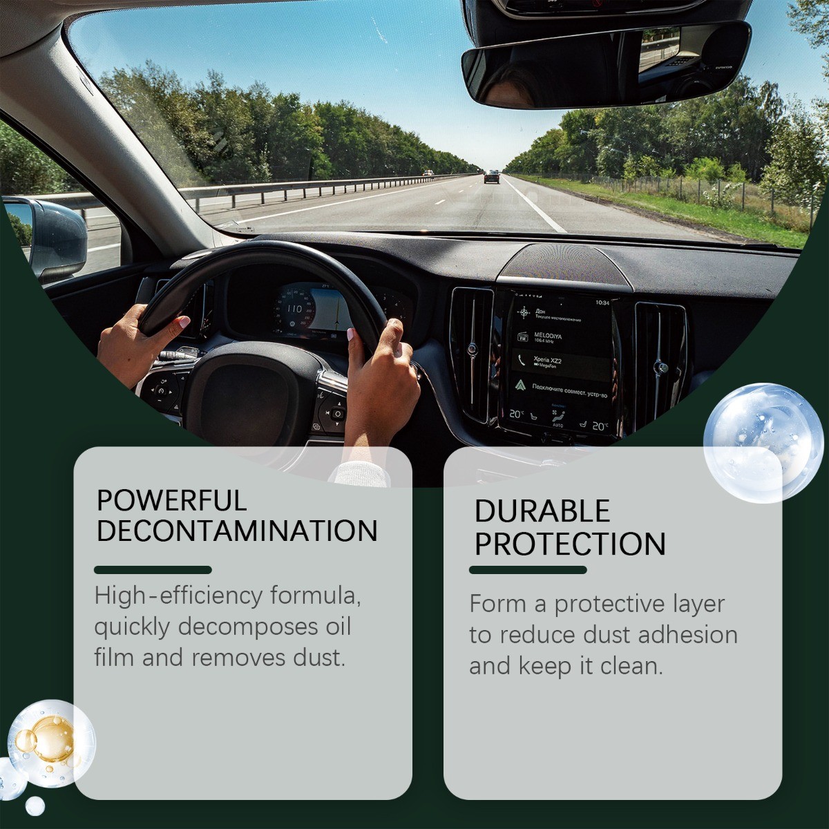Car Glass Polish Cleaner Degrease Waterproof Windshield Protection US