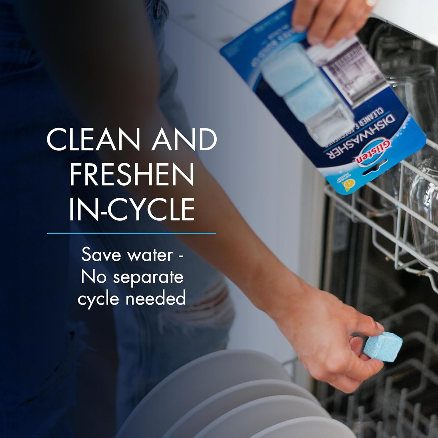 Dishwasher Cleaner and Freshener Deodorizer, Cleans and Freshens during Wash Cyc