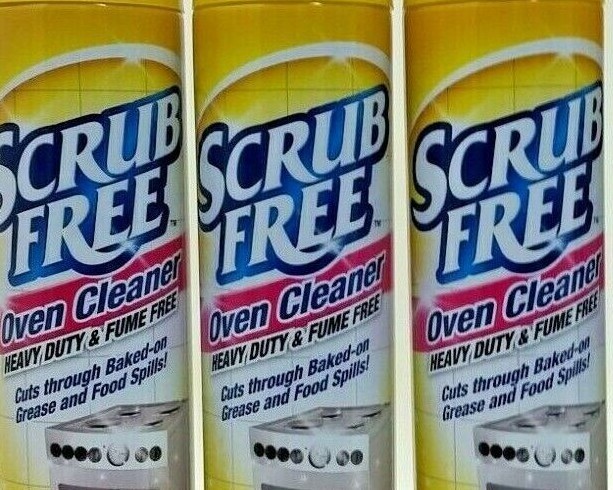 3 X Scrub Free Oven Cleaner Heavy Duty & Fume Free Cuts Through Baked On 9.7 oz