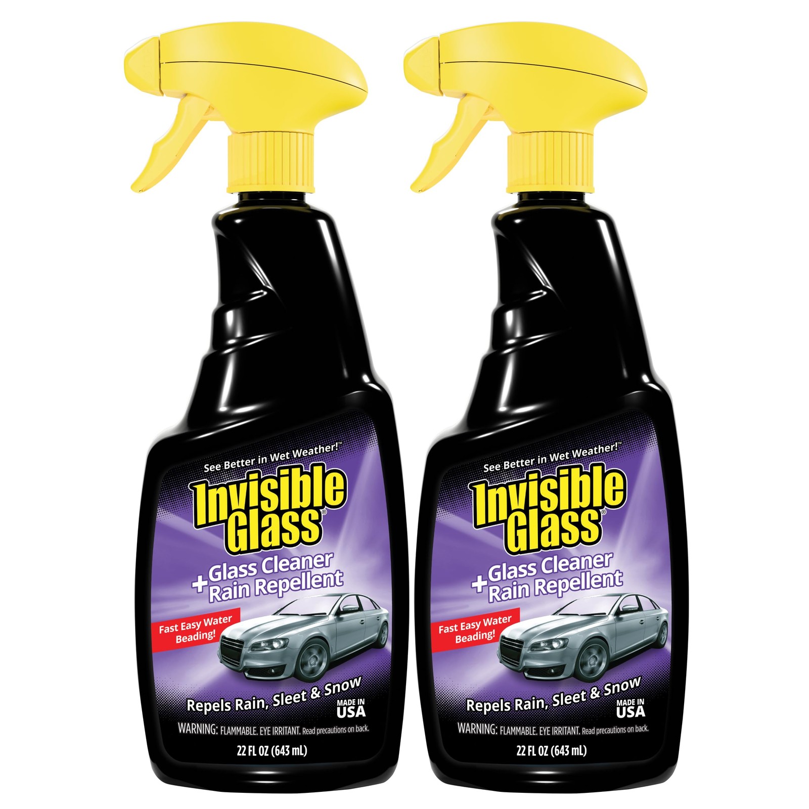 92184-2PK Glass Cleaner + Rain Repellent 2-in-1 Windshield and Window Spray, …
