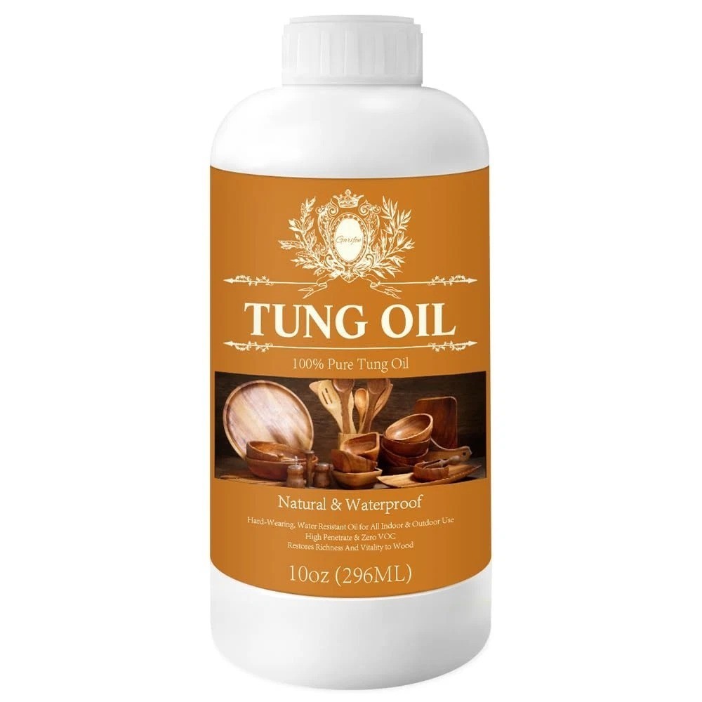 10 OZ Pure Tung Oil for Wood Outdoor/Indoor, Food Grade Sealer, Tung Oil Fini…