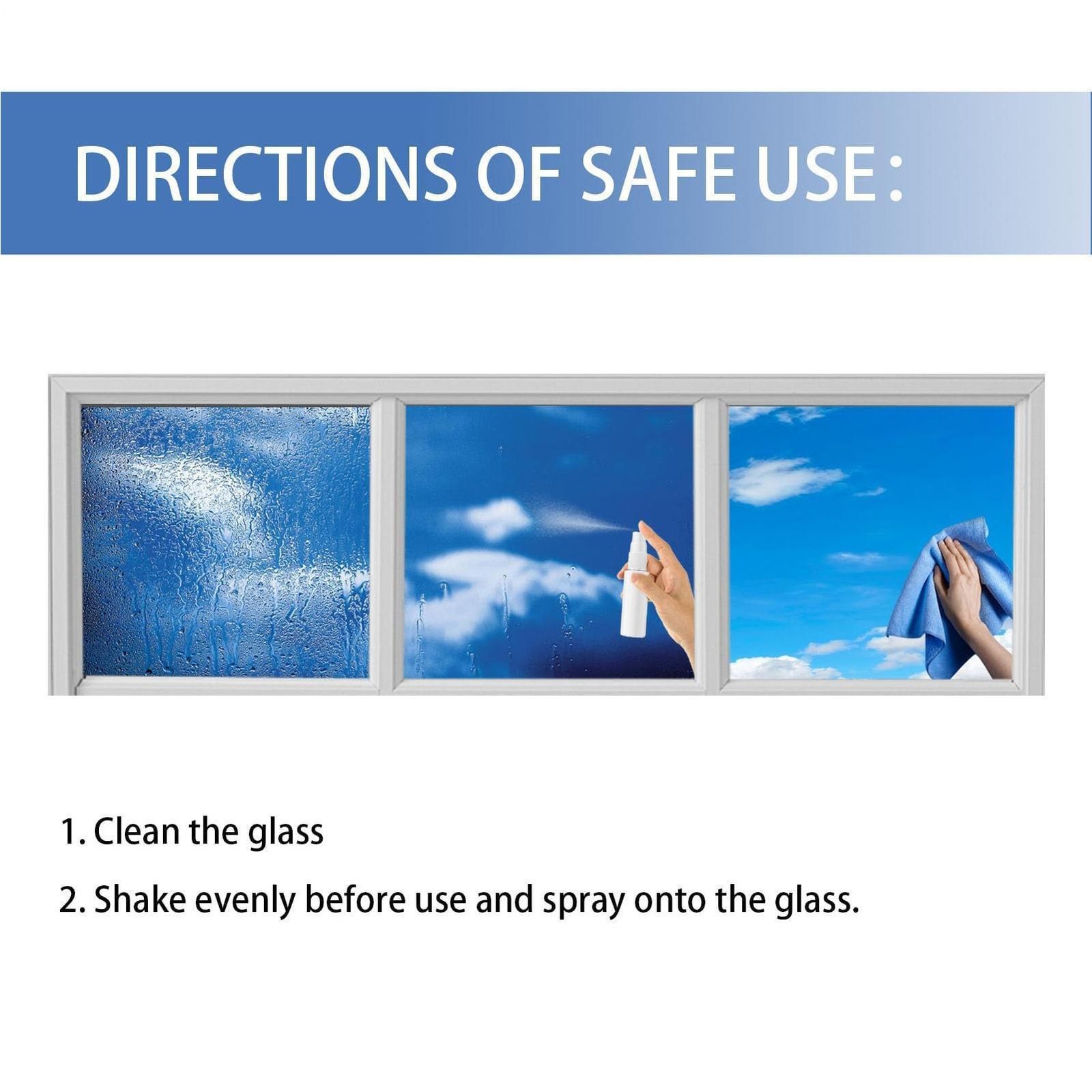 Reflective window spray Glass Cleaner 30ml Reflective Coating Stain Remover Mist